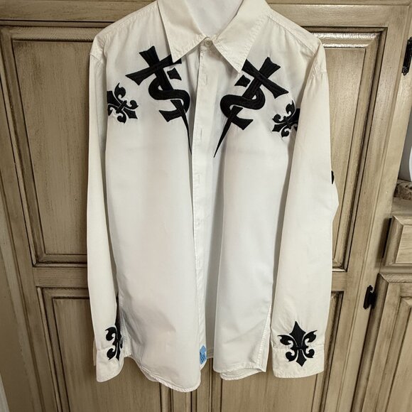 Men's Used Twelve Symbols Long Sleeved Shirt - Picture 1 of 3